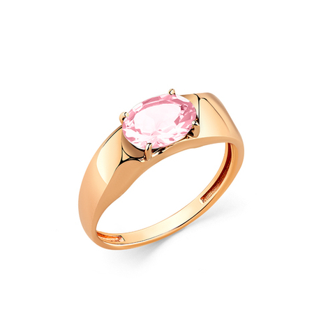 Кольцо из золота 585 пробы с Морганит