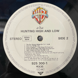 Винтажная виниловая пластинка LP A ha Hunting High And Low (Германия 1985) Take On Me