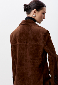 Жакет из натуральной замши