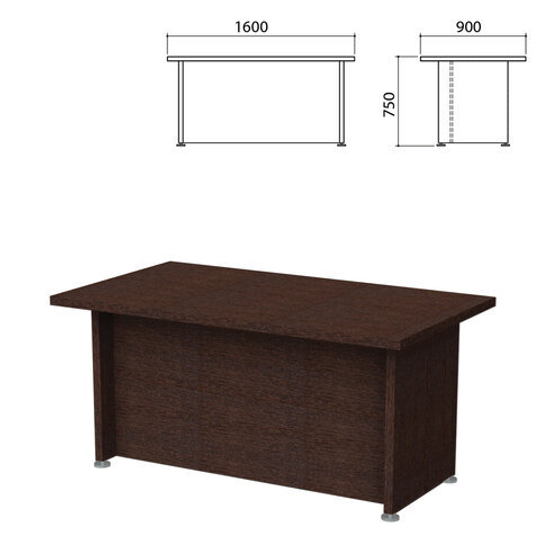 Стол письменный "Приоритет" 1600х900х750, венге (КОМПЛЕКТ)