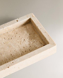 ZARA HOME МЫЛЬНИЦА ДЛЯ ВАННОЙ КОМНАТЫ ИЗ МРАМОРА, БЕЖЕВЫЙ