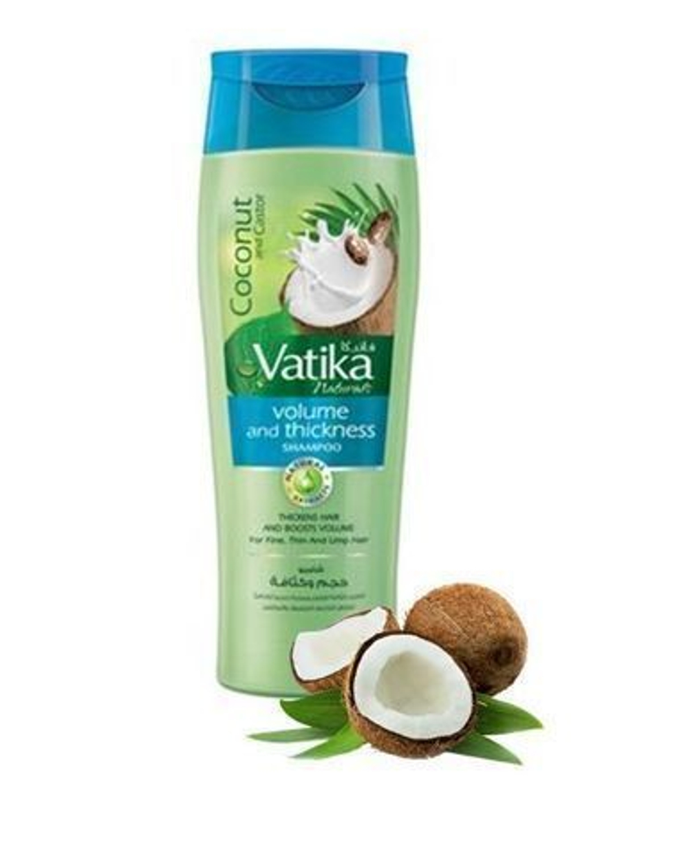 Шампунь Dabur Vatika Coconut, Castor, Henna Volume and Thickness Дабур Ватика Кокос, кастор, хна Объем и толщина волос, укрепление и питание 200 мл