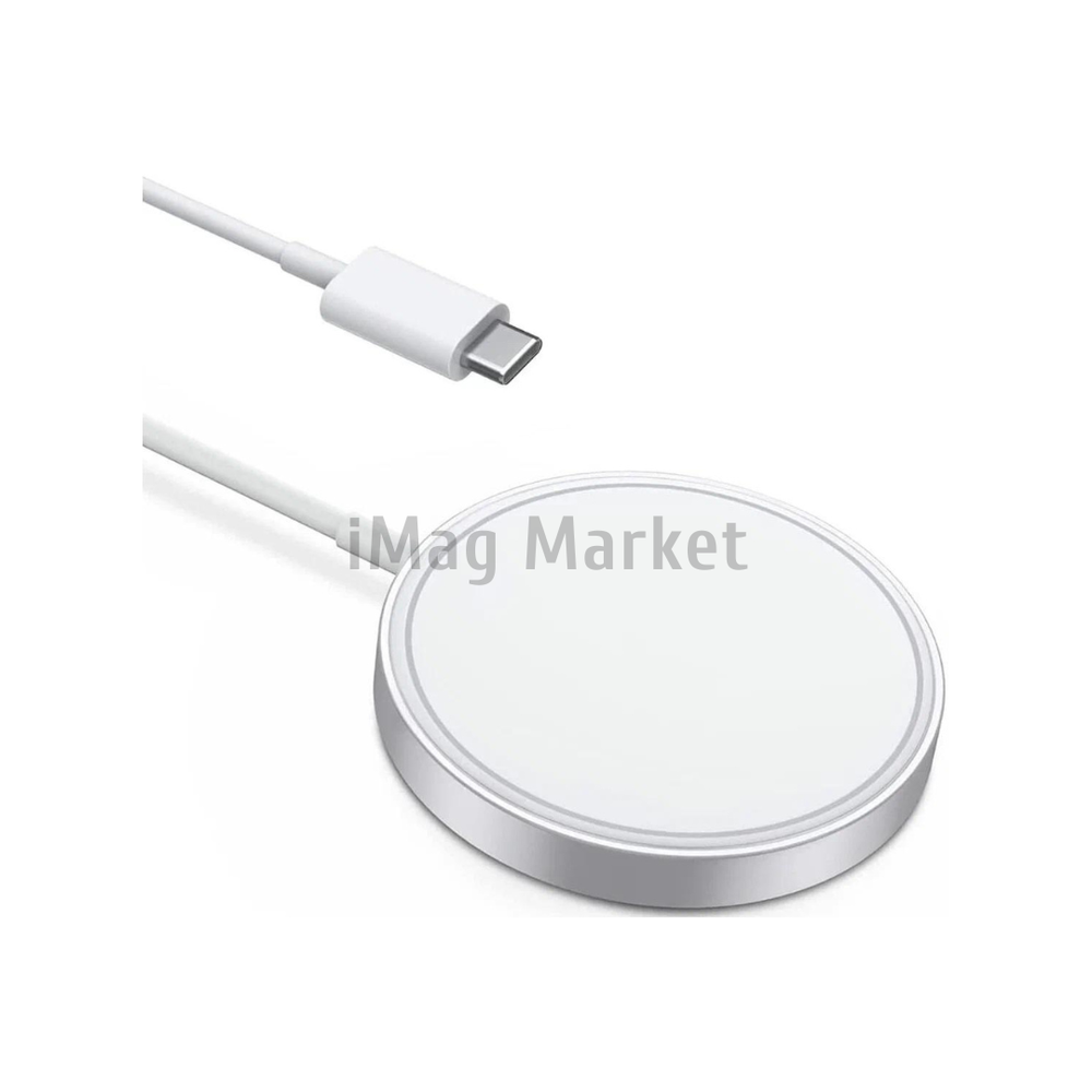 Беспроводное зарядное устройство ORIG2, 15W, 2A, MagSafe, встроенный кабель Type-C, 1м, белый