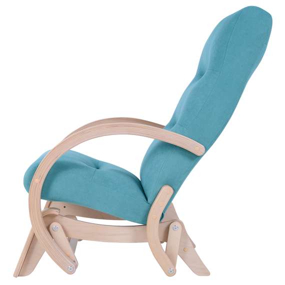 Кресло-качалка маятник Мэтисон ткань минт, каркас береза белая