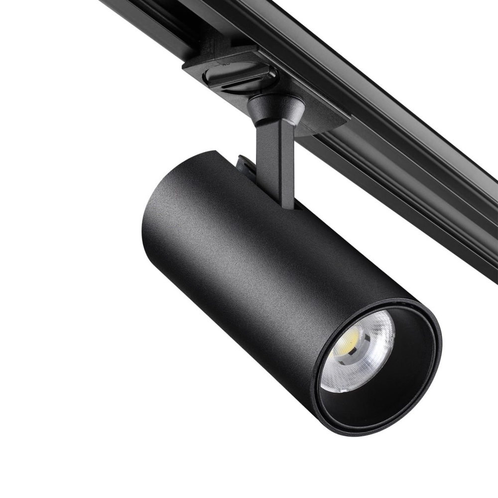 359161 PORT NT23 238 черный Светильник трековый однофазный трехжильный IP20 LED 24W 220V 3000К 2300Лм SELENE