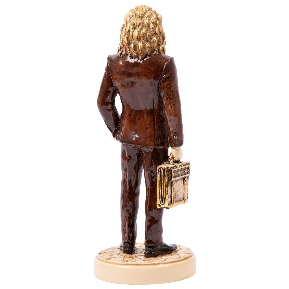 Скульптура Лев Бизнесмен Айвори Коричневый