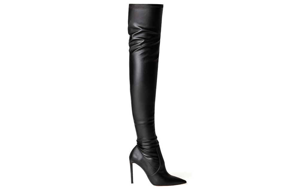 Tony Bianco Microfiber Leather Over the knee Boots 10.5cm Women"s Black