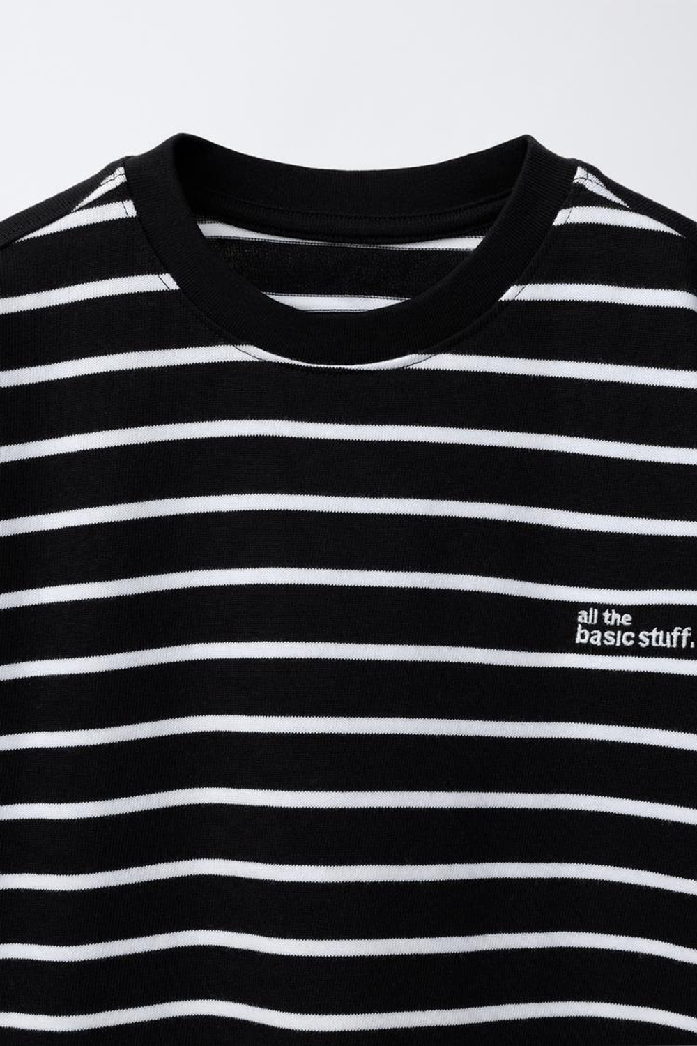 ZARA ЛОНГСЛИВ В ПОЛОСКУ ИЗ ПЛОТНОЙ ТКАНИ, ЧЕРНЫЙ/БЕЛЫЙ