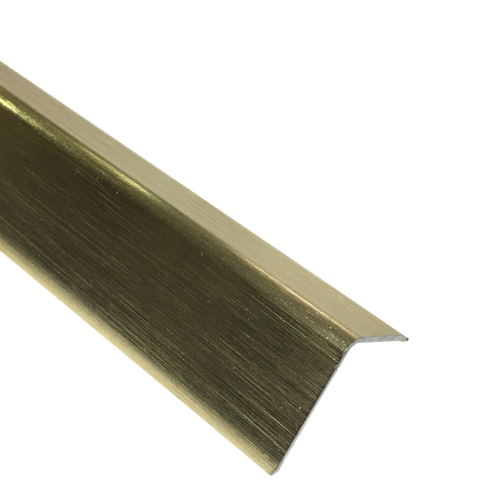 Угол "браш" 20*20мм "DО-1" 2,7м Золото глянец анод. алюм.