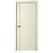 Купить Межкомнатная дверь эмаль Стиль Лайн 4 слоновая кость глухая алюминиевая кромка
