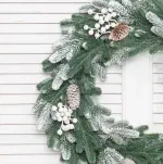 Хвойная гирлянда 180 см с шишками «Амелия» литая хвоя