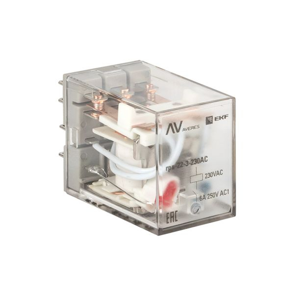 Реле промежуточное RPA 22/3 6A 230В AC EKF AVERES (20.00 шт.)