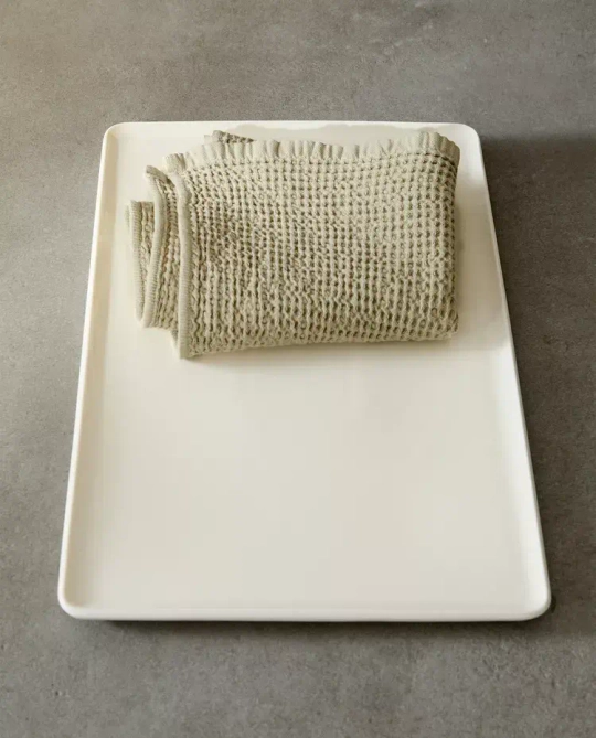ZARA HOME ПОДНОС ДЛЯ ВАННОЙ ИЗ КЕРАМИКИ, БЕЛЫЙ