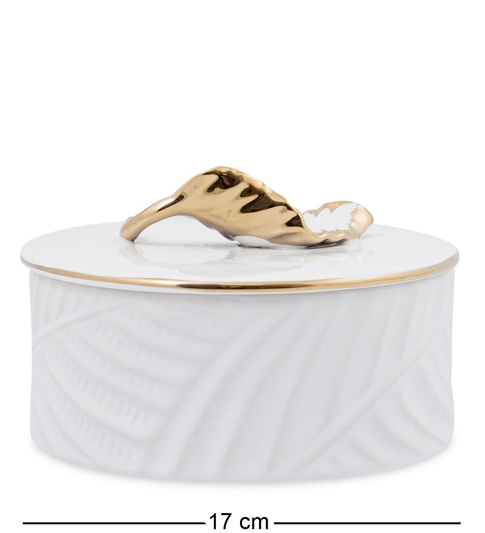 OS-181/1 Декоративная ваза с крышкой Коллекция «Листья»