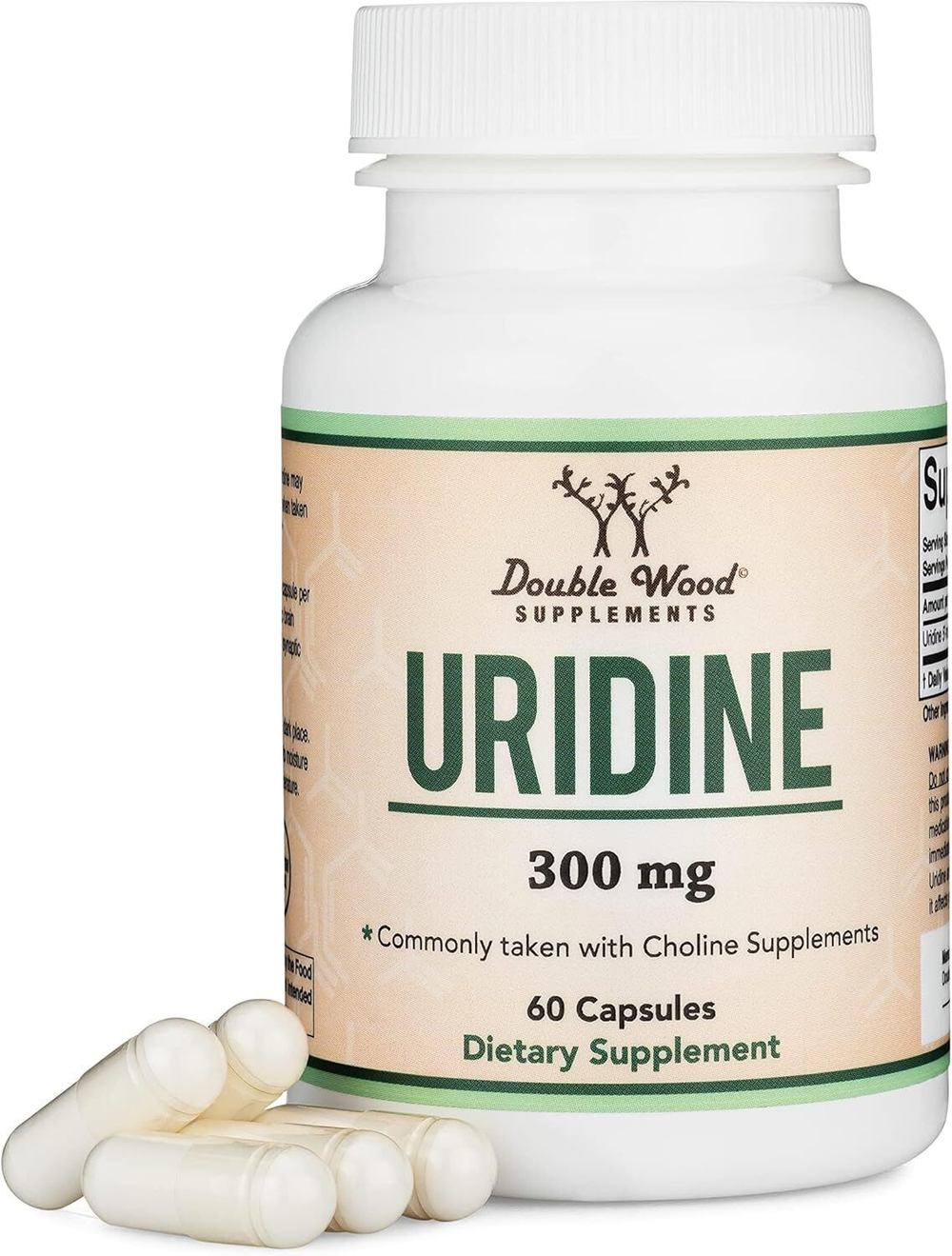 Double Wood Supplements - Uridine Monophosphate - 60 x 300 mg capsules