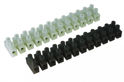 Колодка клемм из Полипропилена (раб. темп. 85 град.) 41А, 2пол., для жилдо 6кв.мм., чёрная