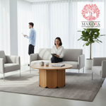 Журнальный столик, 78х78х40, Монти, круглый, деревянный, прикроватный, MAKOSA