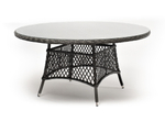 "Эспрессо" плетеный круглый стол, диаметр 150 см, цвет графит