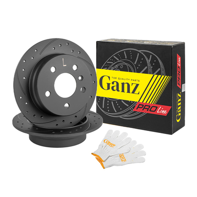 Диск тормозной задний перфорированный PRO-Line с покрытием (компл.2 шт) MB W169/W245 all 04- GANZ GIJ06131S