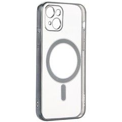 Силиконовый чехол J-case с магнитом (MagSafe) для iPhone 13 Mini (5.4) (Серебро)