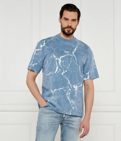 Футболка Crinkledesert BOSS ORANGE - голубой(50541105)