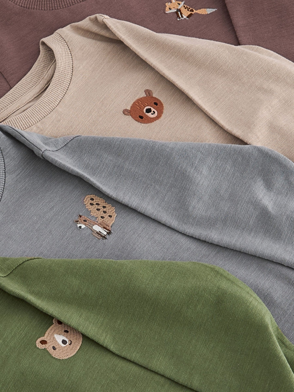 Лонгслив для мальчика Next N96-320, 4 шт., Серый, Бежевый, Хаки