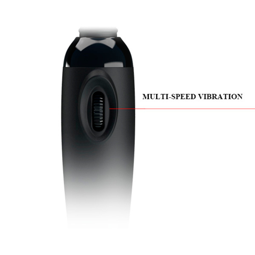 Черный вибромассажер 25см с мощной вибрацией Baile Power Wand BW-055009