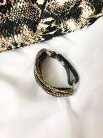 Браслет "Венеция" из венецианского стекла мультиколор:золото,серебро,шоколад,черный