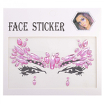 Наклейки-стразы Alingar, акриловые, "Декор для лица", оформление зоны лба и глаз, ассорти, пакет с европодвесом