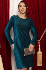 Платье вечернее Кристальный блеск (бирюзовое) П14709-8М LT Collection