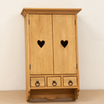 Шкаф навесной Прованс 2 двери 3 ящика для кухни и ванной из массива сосны, бежевый