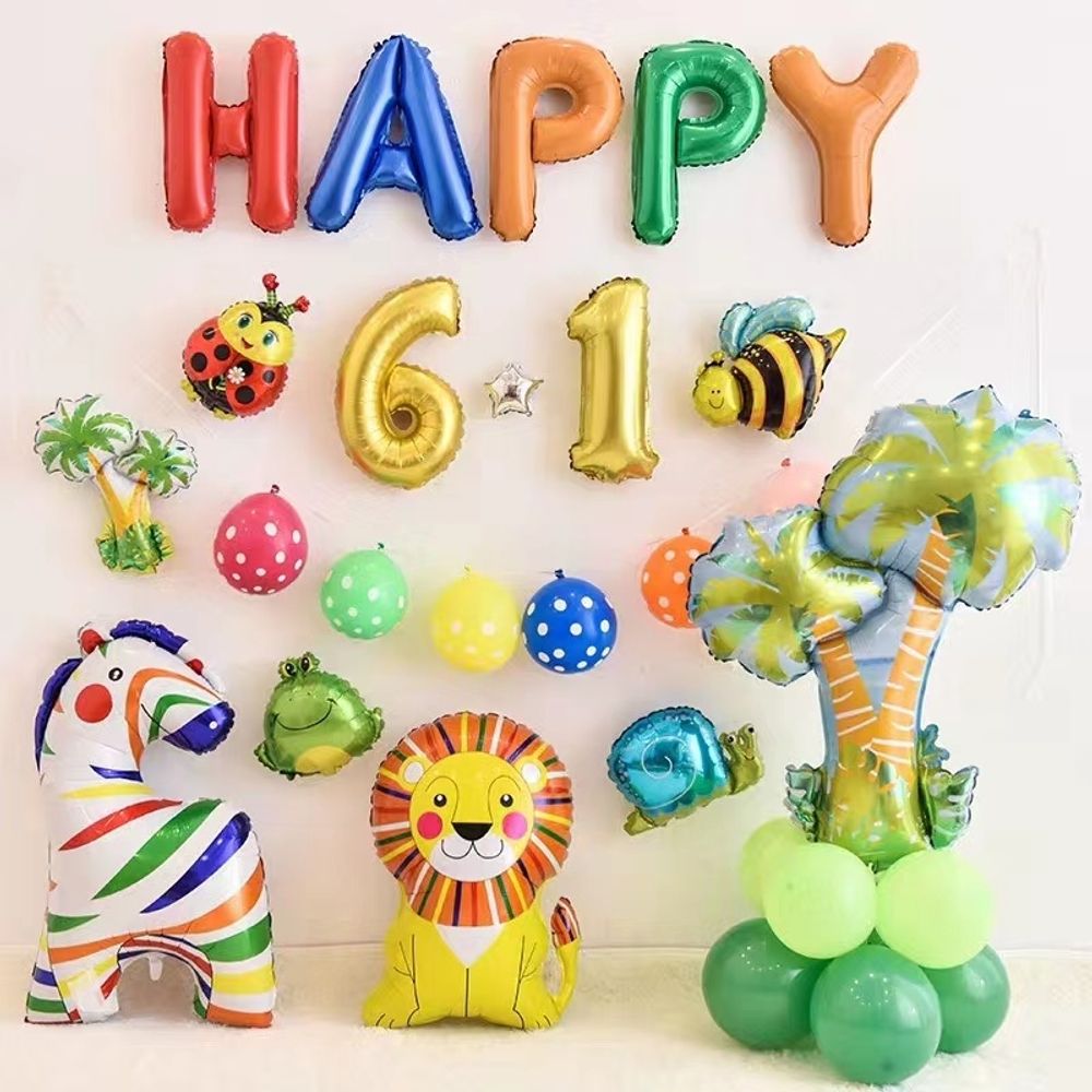 Шар с клапаном (13"/33 см) Мини-фигура, Божья коровка с цветком