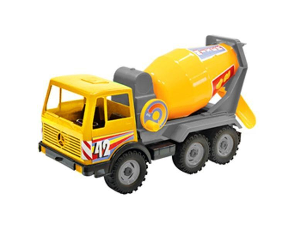 Автобетоновоз 3-х осный, 42см. новые цвета (Лена)
