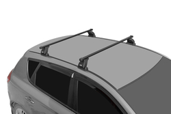 Багажник на крышу LUX с дугами 1,1м прямоугольными в пластике для Opel Corsa D Hatchback 3d/5d 2006-(арт.846080+842105)