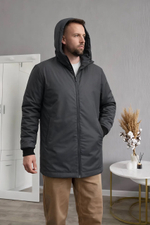 Полупальто мужское демисезонное "HN-6" серый