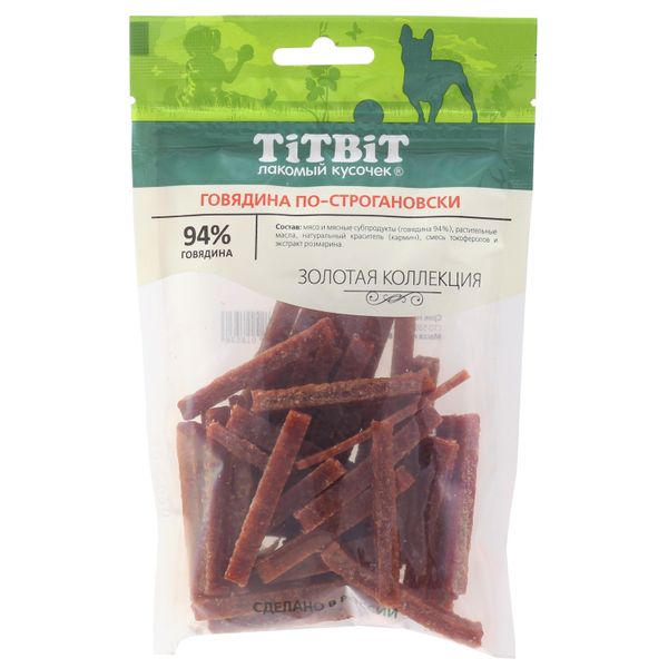 Лакомство TiTBiT Говядина по-строгановски для собак Золотая коллекция