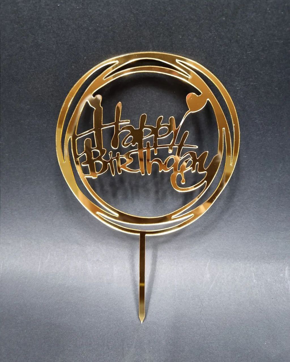 Топпер "Happy Birthday" круглый
