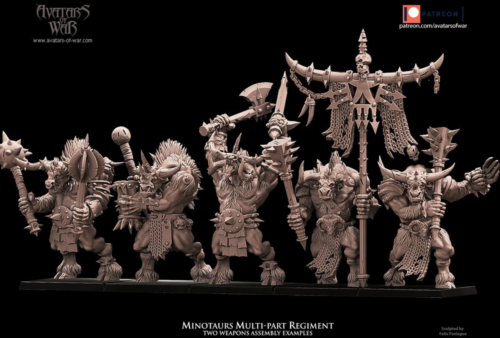 Minotaurs/Bullgors Pair Weapons