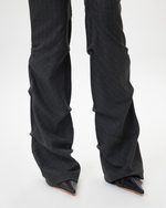 FLARED STRIPPED PANTS