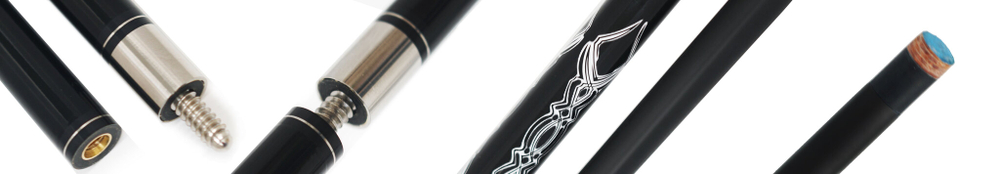 Кий Startbilliards Пул Карбон черный 2РС 145 см.