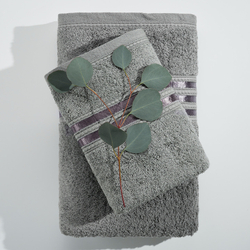 Набор полотенец Гранд 70х140 + 50х90 серый