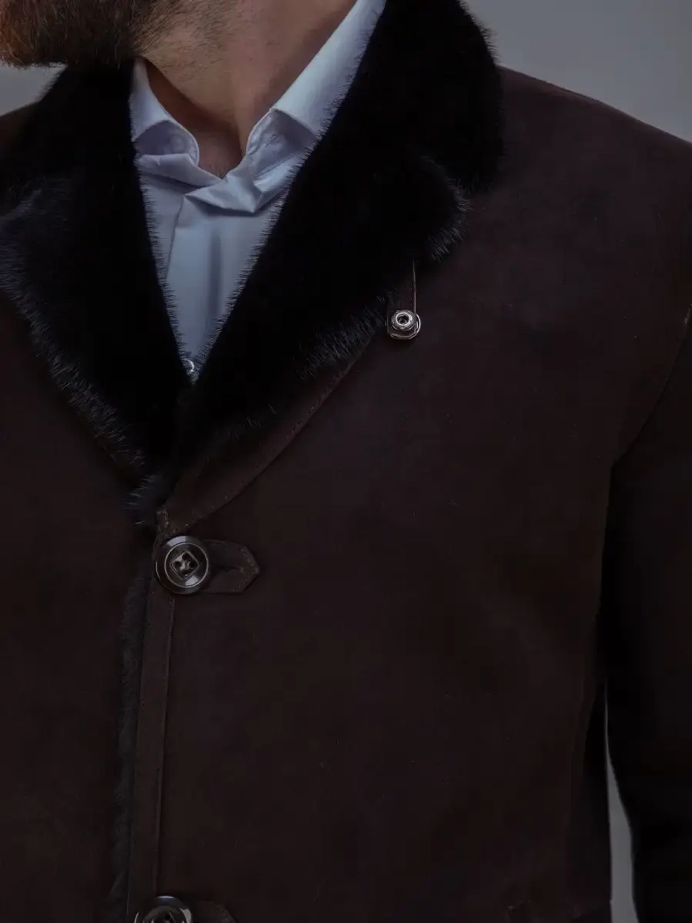 Дубленка мужская натуральная с мехом Турция