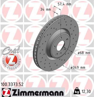 ZIMMERMANN - 100337352-ZIM - Brake Disc