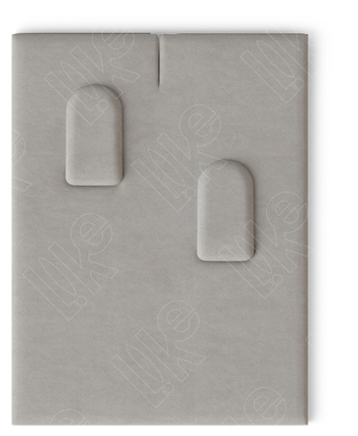 Вкладыш 08/наклонный/для 2 колец/2 вертикальных язычка/прорезь для нитки