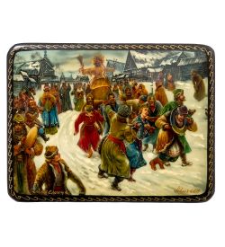 ШК-19/62 Шкатулка в технике декупаж «Масленица» (10х8х3,5)