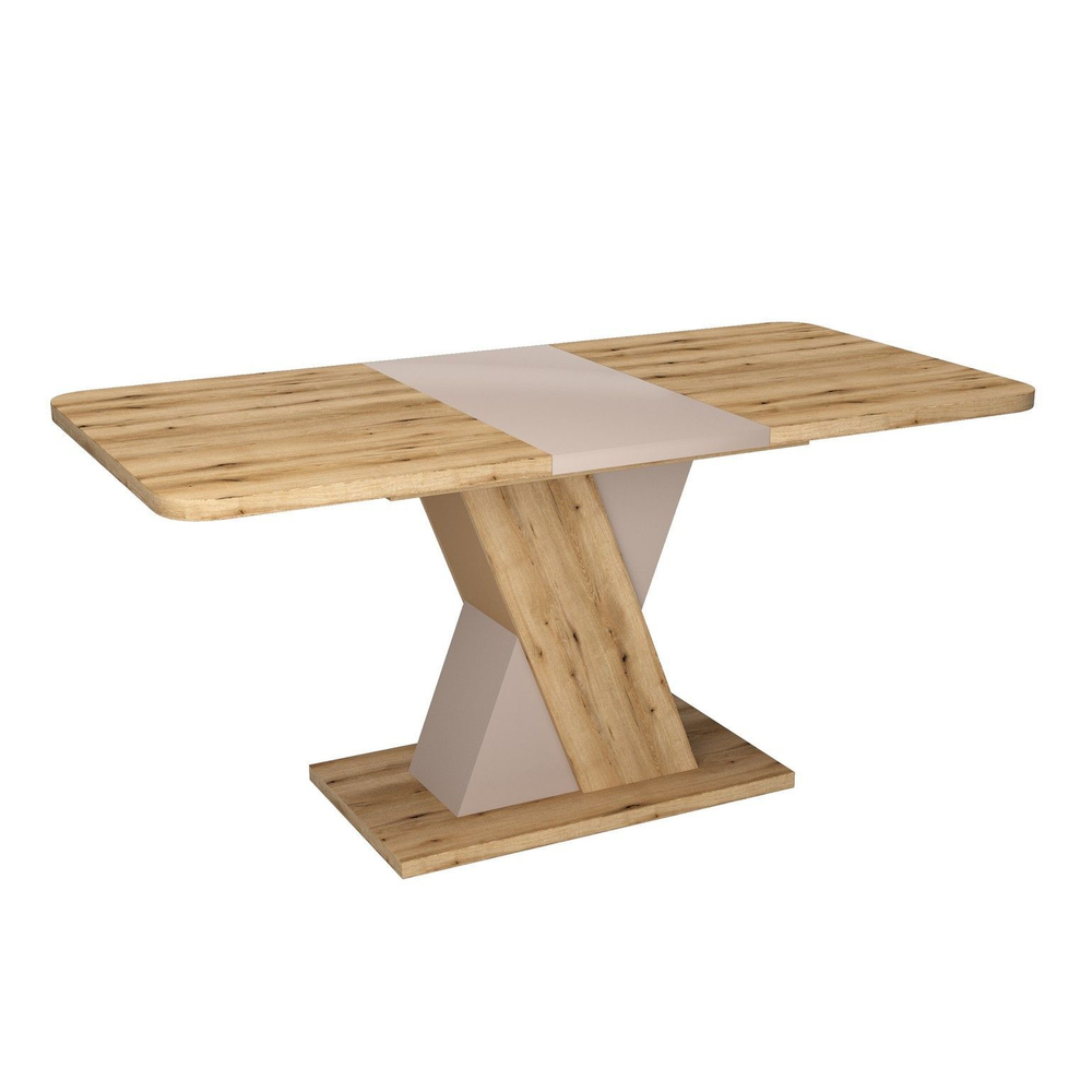 Стол раскладной Bruno (120+40) дуб эвок прибрежный/глиняный серый