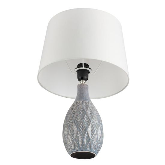 8138/1T MODERNI LN25 000 серый/белый, керамика/текстиль Настольная лампа Е27 1*60W 220V YARA