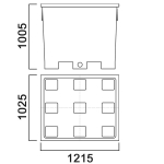 Контейнер 910 л Анион 910 л. прямоугольный (1070x990x1000см;белый) - арт.559514