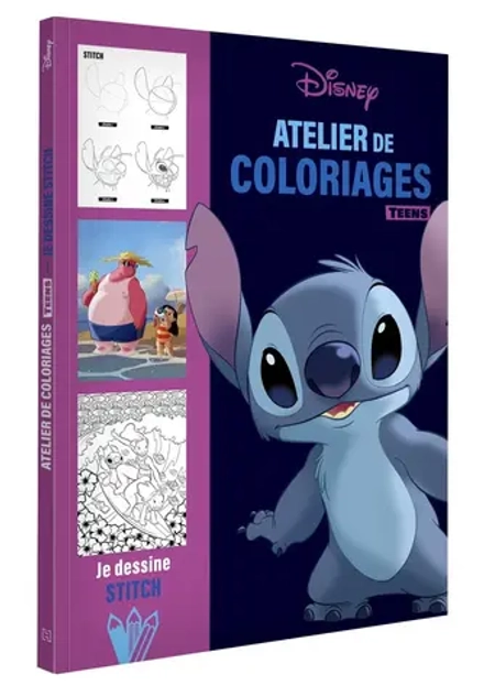 Hachette раскраска по номерам DISNEY TEENS - Atelier de coloriages - Je dessine Stitch