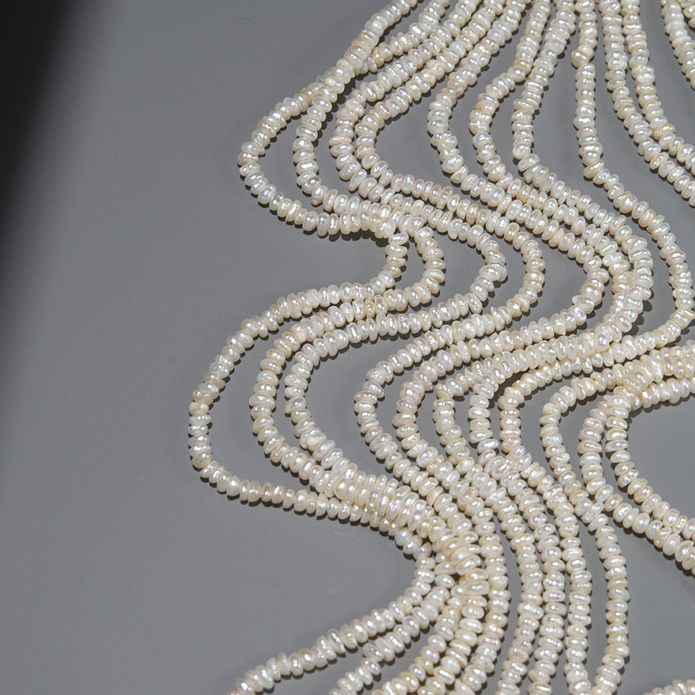 Жемчуг культивированный барочный в форме чипс, 2*4-5мм, айвори